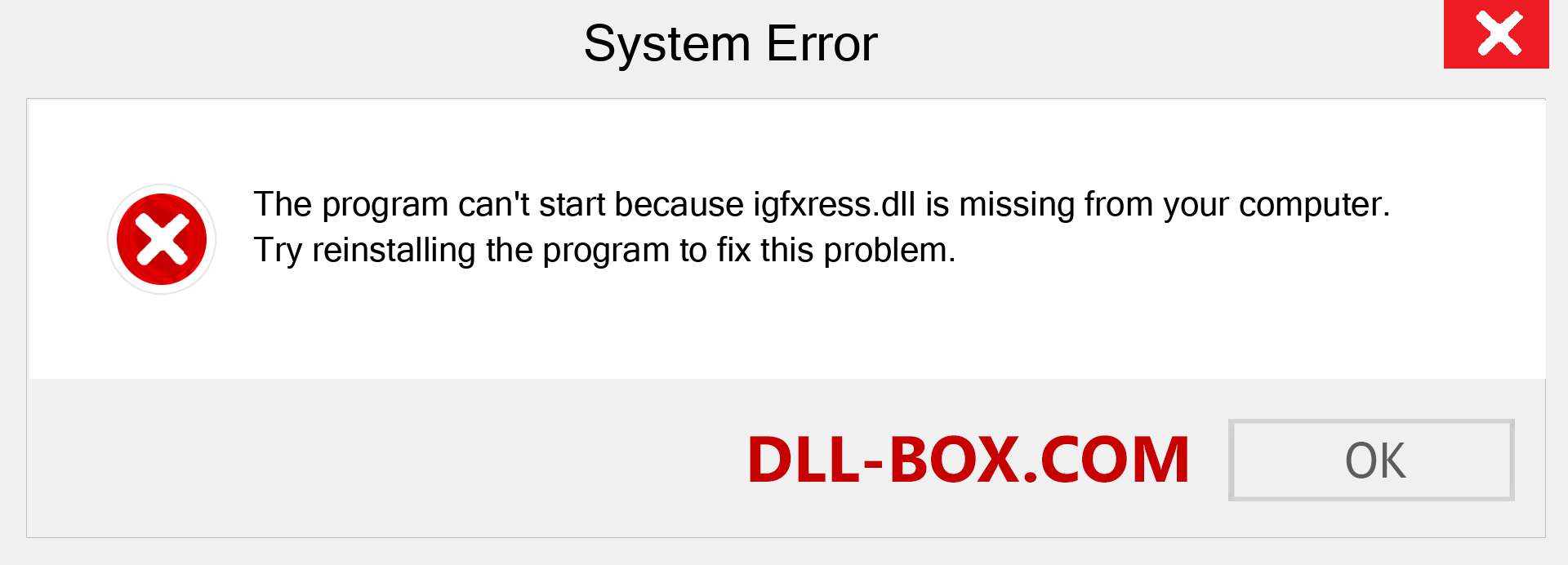  igfxress.dll file is missing?. Download for Windows 7, 8, 10 - Fix  igfxress dll Missing Error on Windows, photos, images